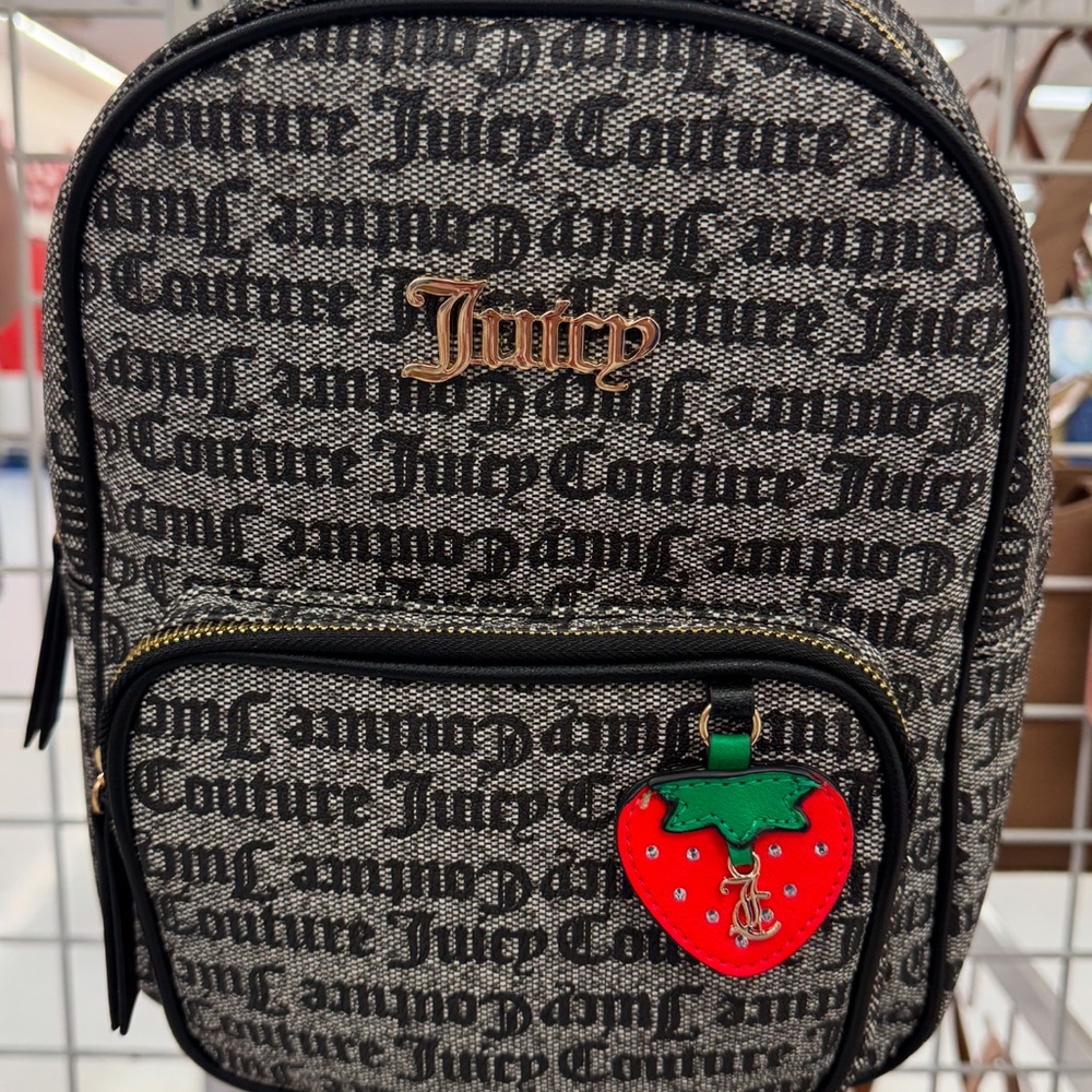 Juicy Couture Black and Gray Backpack
